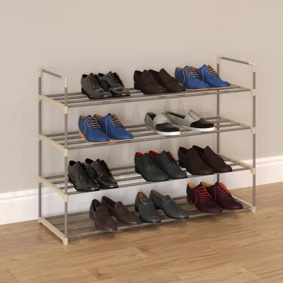 Hastings Home Four-Shelf Shoe Rack - Holds 24 Pairs Of Shoes - Image 3