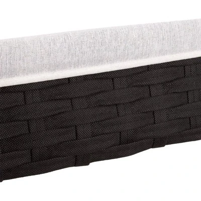 Juvale Wicker Nesting Baskets With Liners, Black Storage Organizers For Shelves (5 Piece Set) - Image 4