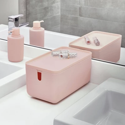 Cade Lidded Storage Bin Blush - IDESIGN - Image 5