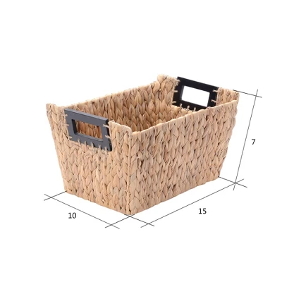 Hastings Home Rectangular Handmade Wicker Baskets - Natural, Set Of 2 - Image 2