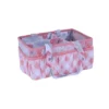 Bacati - Watercolor Floral Coral/Gray Storage Caddy