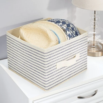 MDesign Soft Fabric Closet Storage Organizer Cube Bin, 10 Pack - Image 4