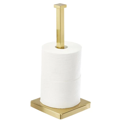 MDesign Modern Metal Free-Standing Toilet Paper Stand, Holds 3 Rolls - Image 7