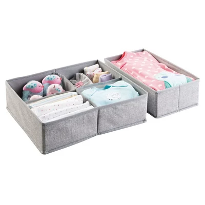 MDesign Kids Fabric Dresser Drawer And Closet Storage Organizer, Set Of 4 - Image 3