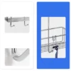 Bamodi 15" X 9" Shelf Hanging Stainless Steel Shower Caddy With Hooks - 2 Tier - Silver