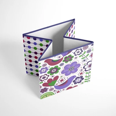 Bacati - Botanical Purple Storage Box Small