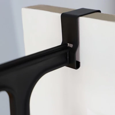 Home Basics 36 Pair Over The Door Steel Shoe Rack, Black - Image 4