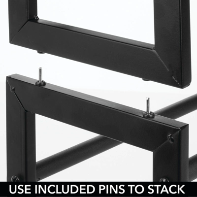 MDesign Metal 3 Tier Adjustable/Expandable Shoe And Boot Rack - Image 3