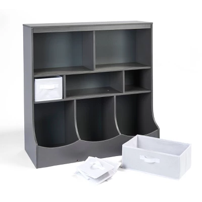 Badger Basket Combo Bin Storage Unit With 3 Baskets Charcoal - Image 5