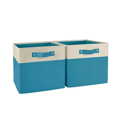 2pc Kids' 10.5" Two-Toned Folding Storage Bin Set - RiverRidge Home - Image 15