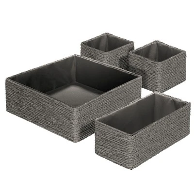 Sorbus Woven Paper Rope Baskets - 4 Piece Set - Image 7