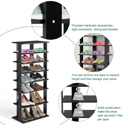 Patented 7-Tier Dual Shoe Rack Practical Free Standing Shelves Storage Shelves Concise - Image 7