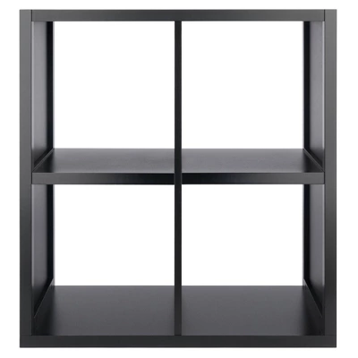 27" Timothy Shelf 2X2 Slots Black - Winsome