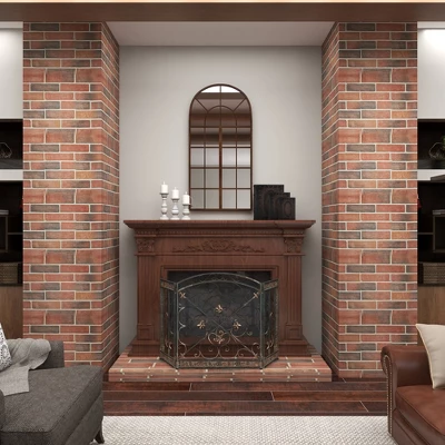 Vintage Reflections Rustic Wood-Style MDF And Synthetic Leather Book Box Set 3ct - Olivia & May - Image 8