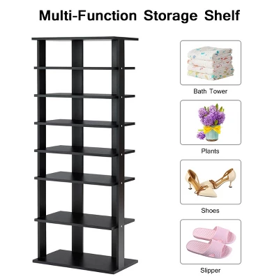 Patented 7-Tier Dual Shoe Rack Practical Free Standing Shelves Storage Shelves Concise - Image 6