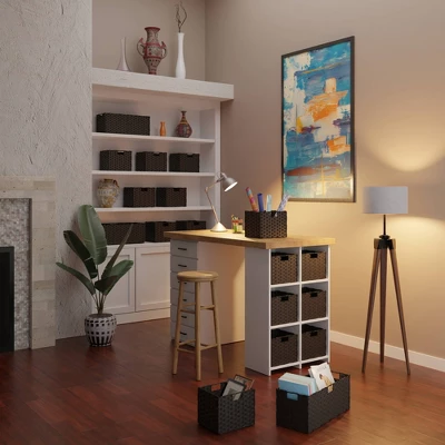 3pc Melanie Woven Fiber 2 Small And 1 Large Basket Set Chocolate - Winsome - Image 6