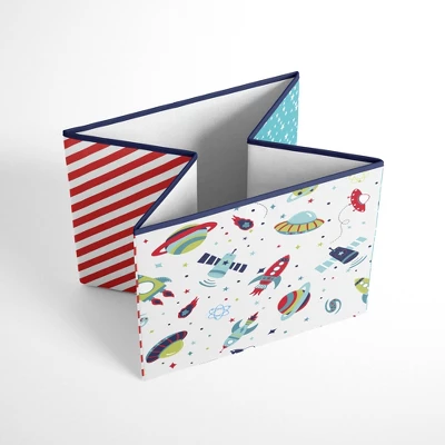 Bacati - Space Multicolor Boys Cotton Storage Box Large