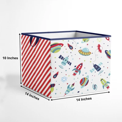 Bacati - Space Multicolor Boys Cotton Storage Box Large - Image 3
