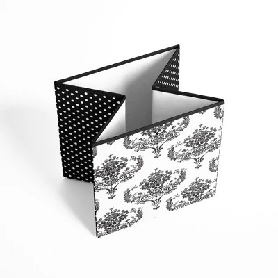 Bacati - Classic Damask White/black Storage Box Small - Image 2