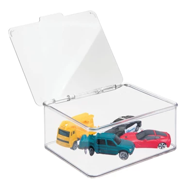 MDesign Plastic Stackable Toy Storage Bin Box With Lid - Image 3