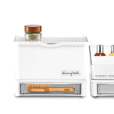 Medium Stacking Bin With Lid Clear/White - Madesmart - Image 4