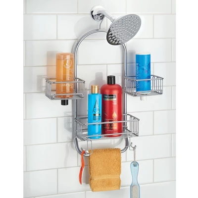 MDesign Metal Large Bath Tub & Shower Caddy, Hanging Storage Organizer - Image 2