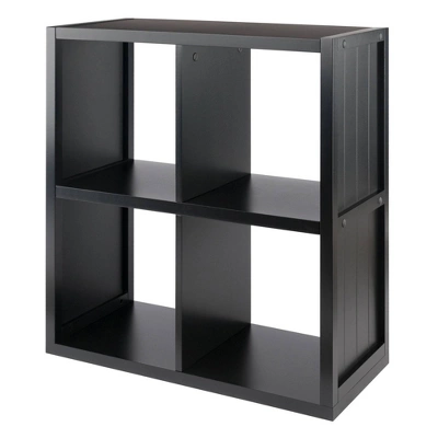 27" Timothy Shelf 2X2 Slots Black - Winsome - Image 4