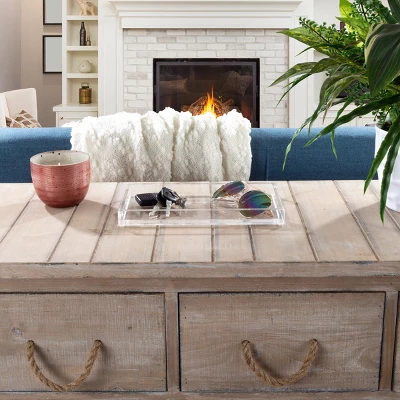 Hastings Home Decorative Acrylic Catchall Tray For Bedroom, Bathroom, And Office Storage - Clear - Image 4