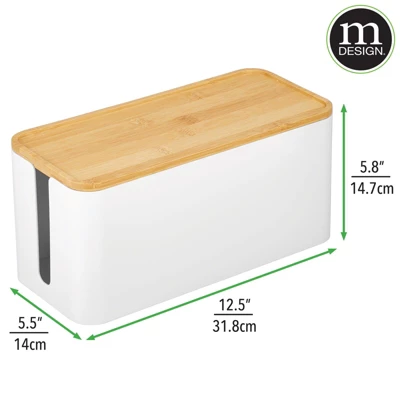 MDesign Cable Management Box - Organizer For Cords - Image 4