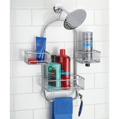MDesign Metal Large Bath Tub & Shower Caddy, Hanging Storage Organizer - Image 5