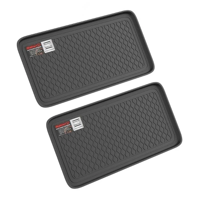 All Weather Boot Tray β Set Of 2 Large Water-Resistant Plastic Utility Shoe Mat For Indoor And Outdoor Use In All Seasons By Stalwart (Black) - Image 7