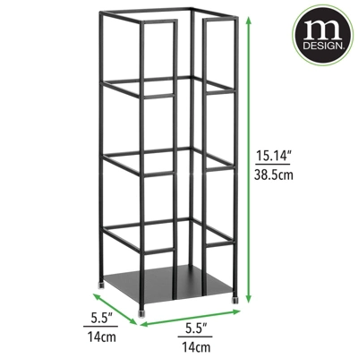 MDesign Metal Toilet Paper 3-Jumbo Roll Storage Reserve Tower Stand - Image 2