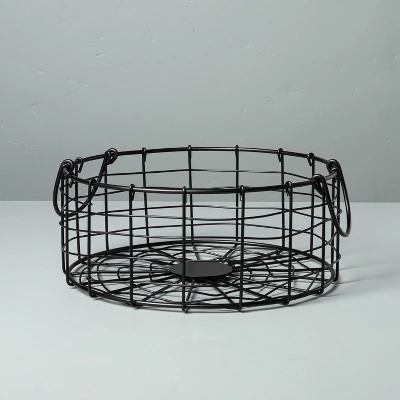 Round Wire Storage Basket With Handles Black - Hearth & Hand⢠With Magnolia - Image 4