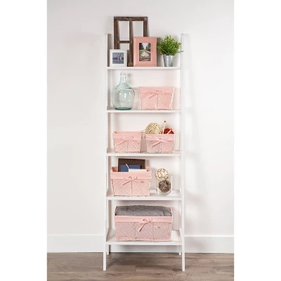 Design Imports Set Of 3 Antique Chicken Wire Blush Liner Baskets White - Image 6