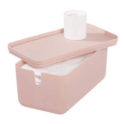 Cade Lidded Storage Bin Blush - IDESIGN - Image 2