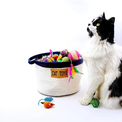 Midlee Cat Toy Rope Cotton Basket - Image 5