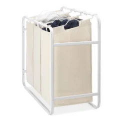 Whitmor Retro Triple Laundry Sorter White
