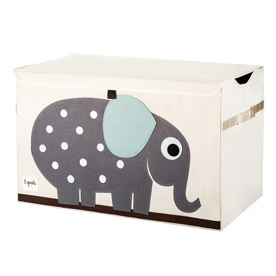 3 Sprouts Collapsible Toy Chest Storage Organizer Bin For Boys And Girls Playroom Nursery Bundle With Polka Dot Elephant And Sloth Designs (2 Pack)