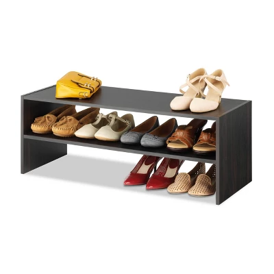Whitmor Stackable 31" Extra Wide 2 Shelf Storage Organizer Espresso - Image 5