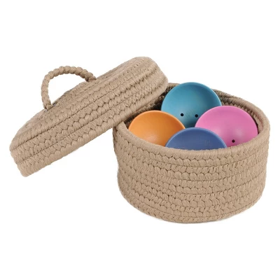 Colonial Mills Peek-A-Boo Basket And Lid - Tan - Image 4