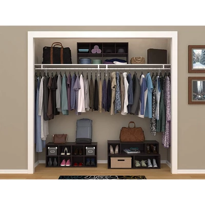 ClosetMaid 508200 Heavy Duty Shelf Organizer With Shoe Rack And Cube Storage, Espresso - Image 4