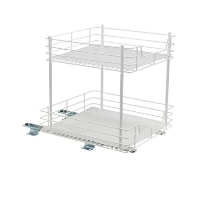 Household Essentials 15" 2-Tier Pantry Organizer White - Image 4