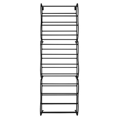 Home Basics 36 Pair Over The Door Steel Shoe Rack, Black - Image 2
