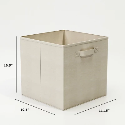 Hastings Home Set Of Storage Cubes - Beige, 8 Pieces - Image 3