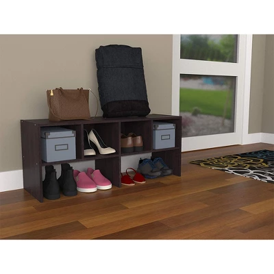 ClosetMaid 508200 Heavy Duty Shelf Organizer With Shoe Rack And Cube Storage, Espresso - Image 3