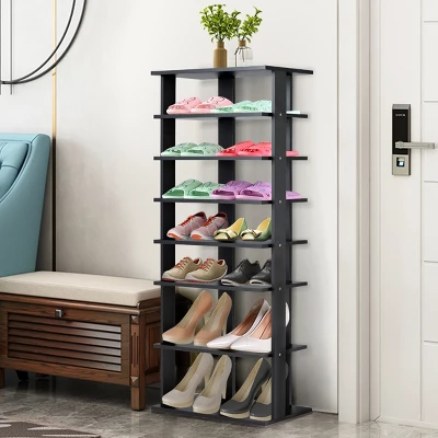 Patented 7-Tier Dual Shoe Rack Practical Free Standing Shelves Storage Shelves Concise - Image 3