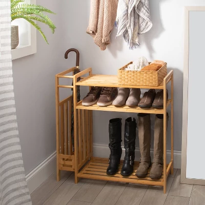 Organize It All Shoe Rack With Umbrella Stand Lohas - Image 7