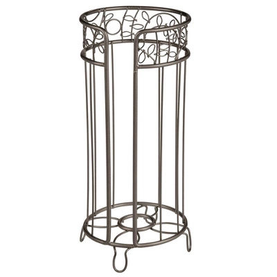 MDesign Decorative Metal Toilet Paper Storage Holder Stand, 3 Rolls - Image 8