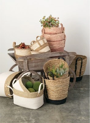 Sullivans Set Of 3 Basket 13"H, 12.5"H & 10.5"H White - Image 2