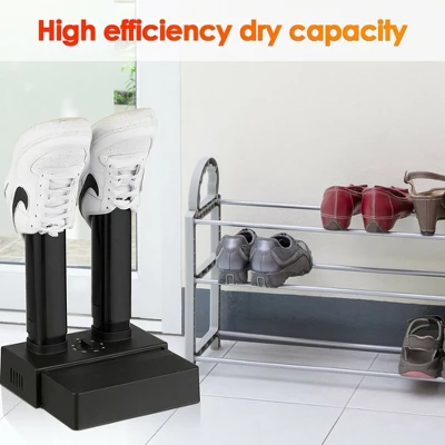 Costway 2-Shoe Electric Shoe Dryer Warmer Portable Adjustable Boots Socks Gloves W/Timer